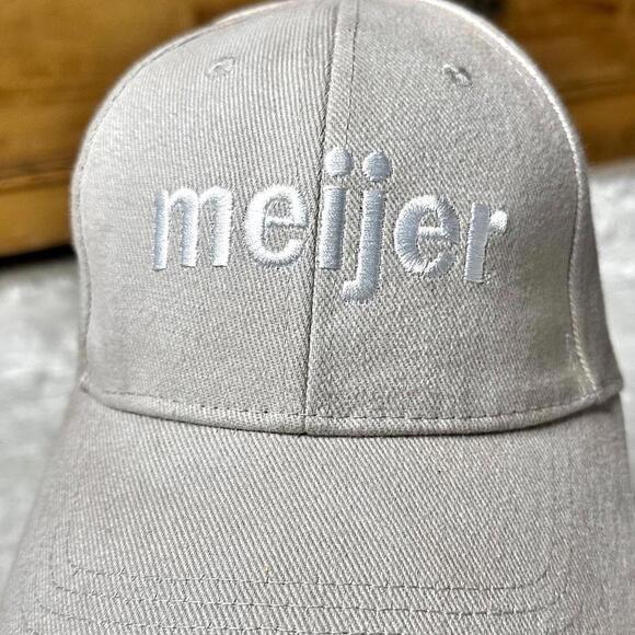Meijer Unisex Beige Dad Hat Embroidered Logo Adjustable Cap - Picture 3 of 8